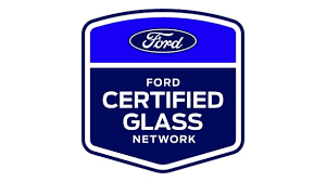 A ford certified glass network logo on a white background