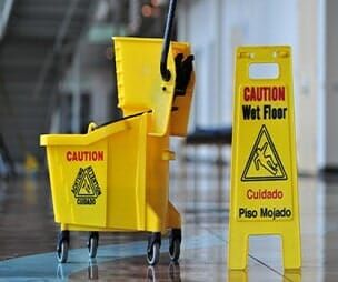 Caution Wet floor - Floor Cleaning in Twin Cities, MN