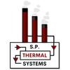 Diagram of a thermal system with smokestacks, indicating power generation from thermal energy.