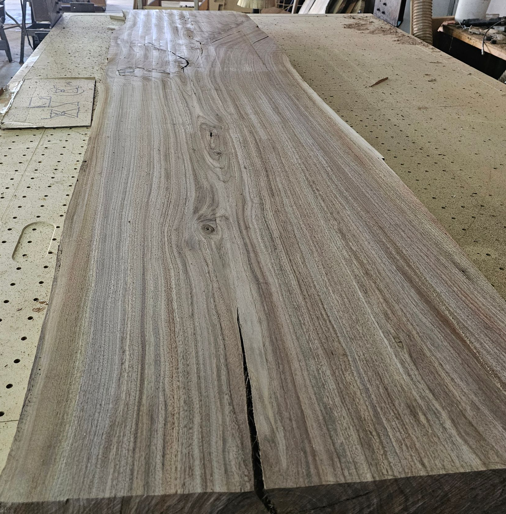 Flattened Live Edge Walnut Slab