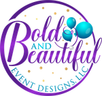 a logo for bold and beautiful event designs , llc .