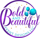 a logo for bold and beautiful event designs , llc .