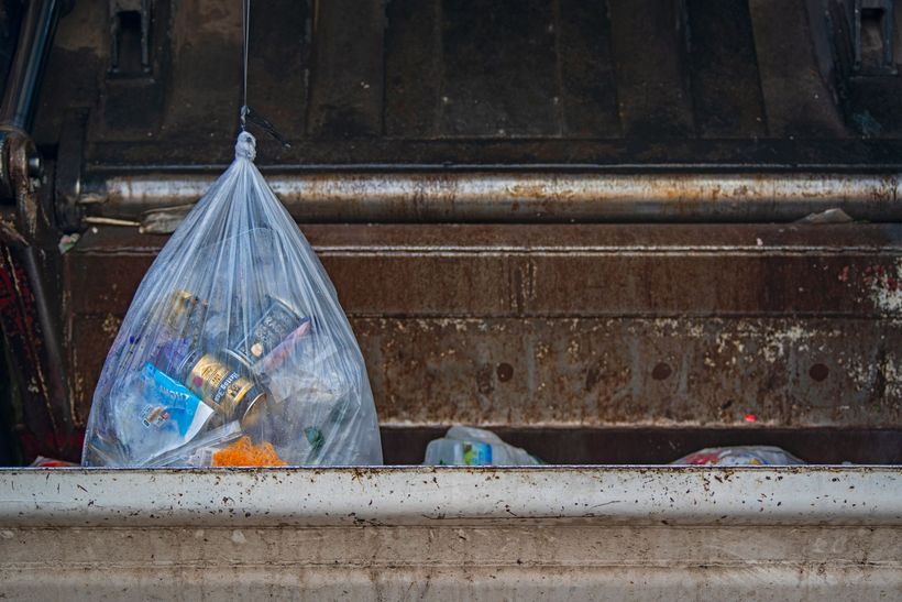 trash bag in a garbage bag trash bag in a garbage bag