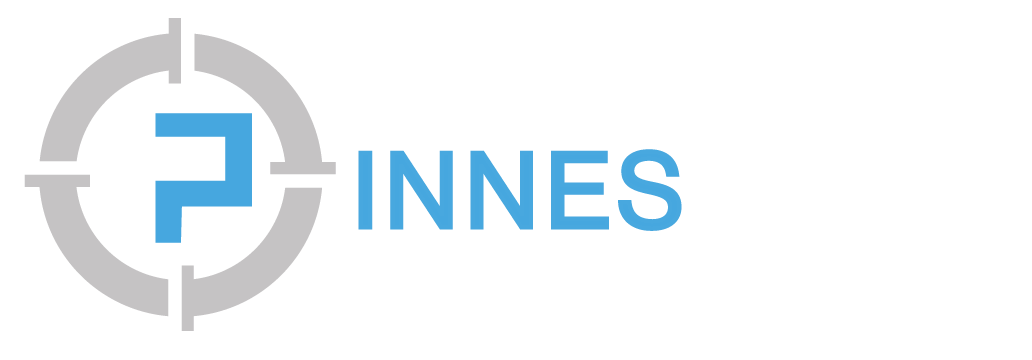 A logo for finnes with a target in the middle