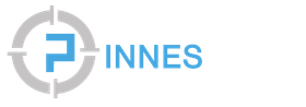 A logo for finnes with a target in the middle