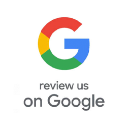 A google logo that says review us on google