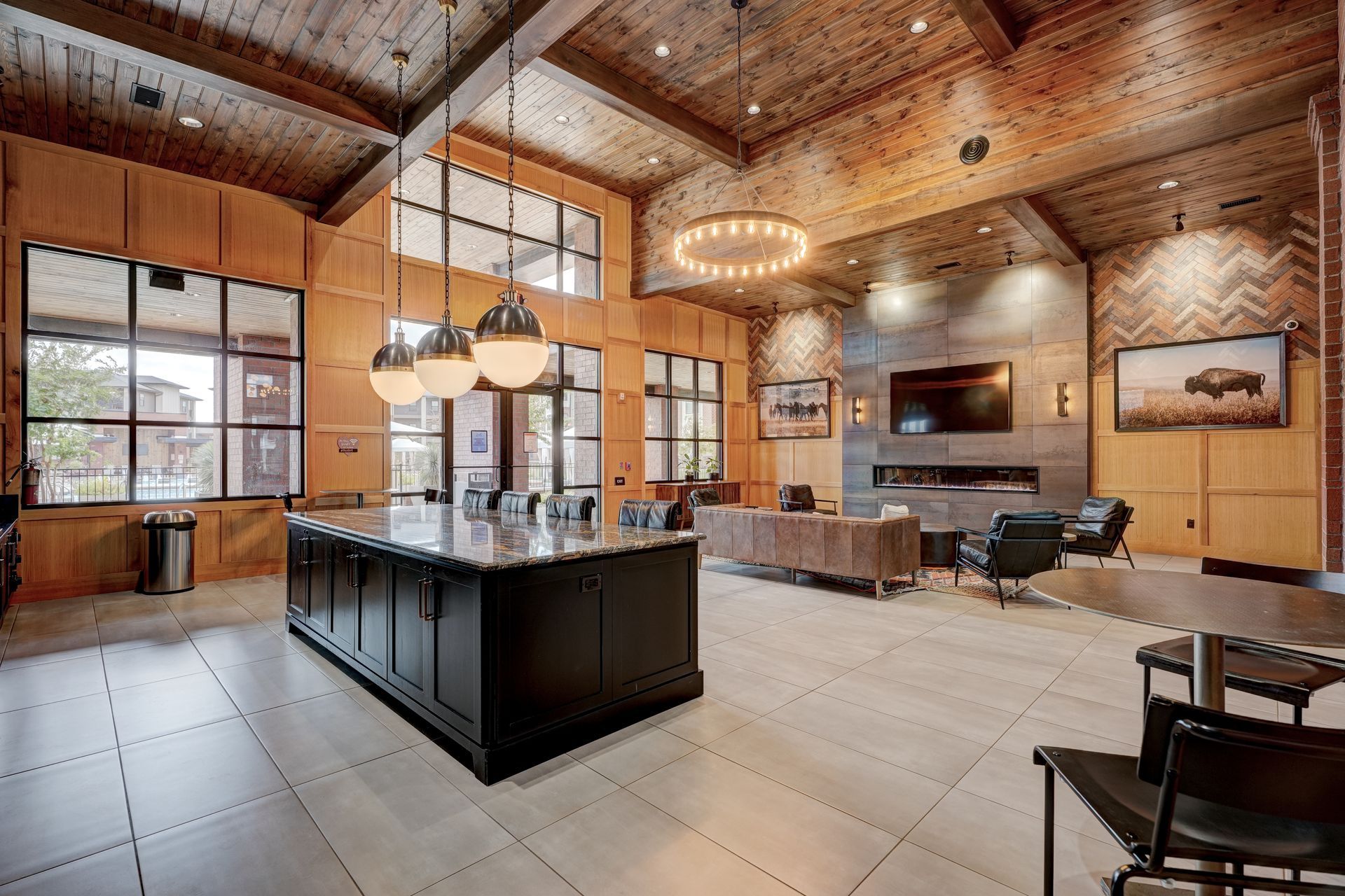 interior community amenity room.