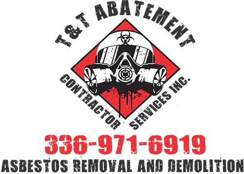 A logo for a company called T & T Abatement Contractor Services.