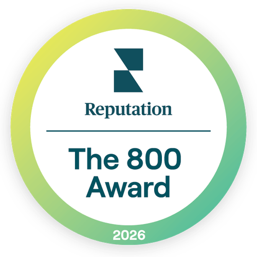 Grace Hill Excellence Awards badge for Resident Satisfaction 2026, presented in a black and white hexagonal design.