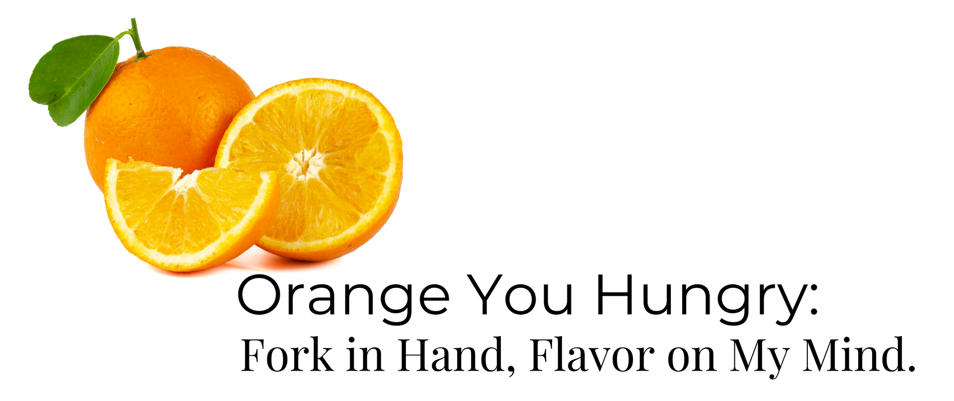 Orange You hHngry fork in hand flavor on my mind logo