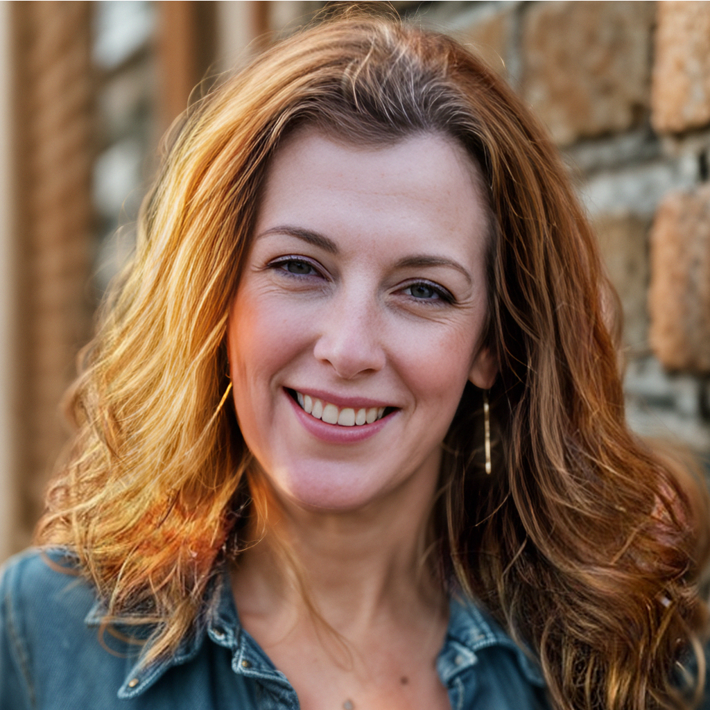 Tina Miller headshot with long red hair