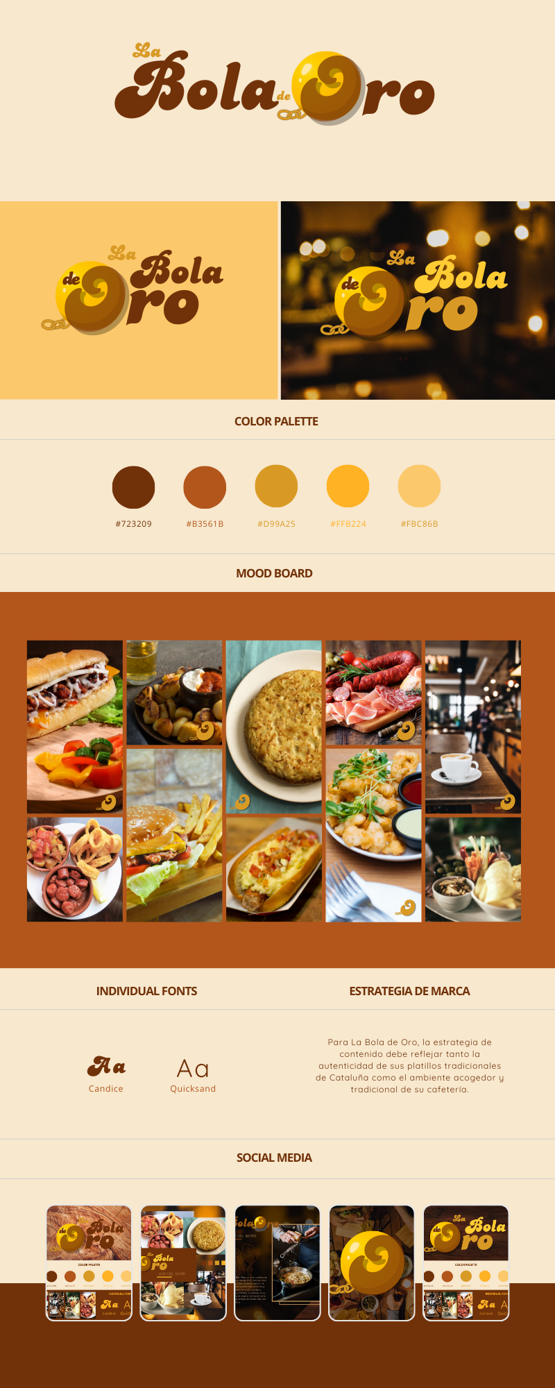 Identidad visual La bola de Oro