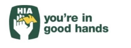 Logo with a hand holding a yellow map. Text: