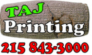 Logo of TAJ Printing - Printing Company in Pennsylvania