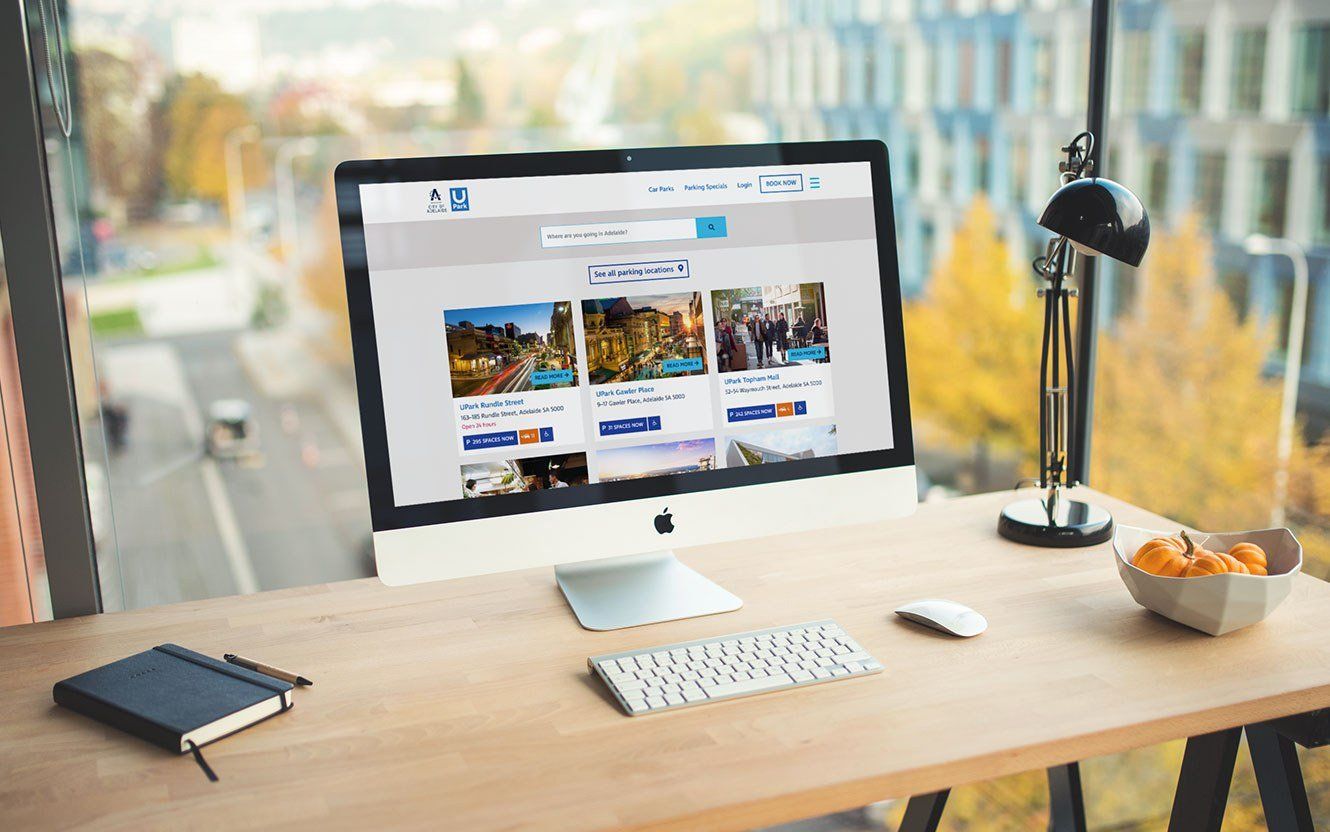 Photo of Desktop showing Web Design