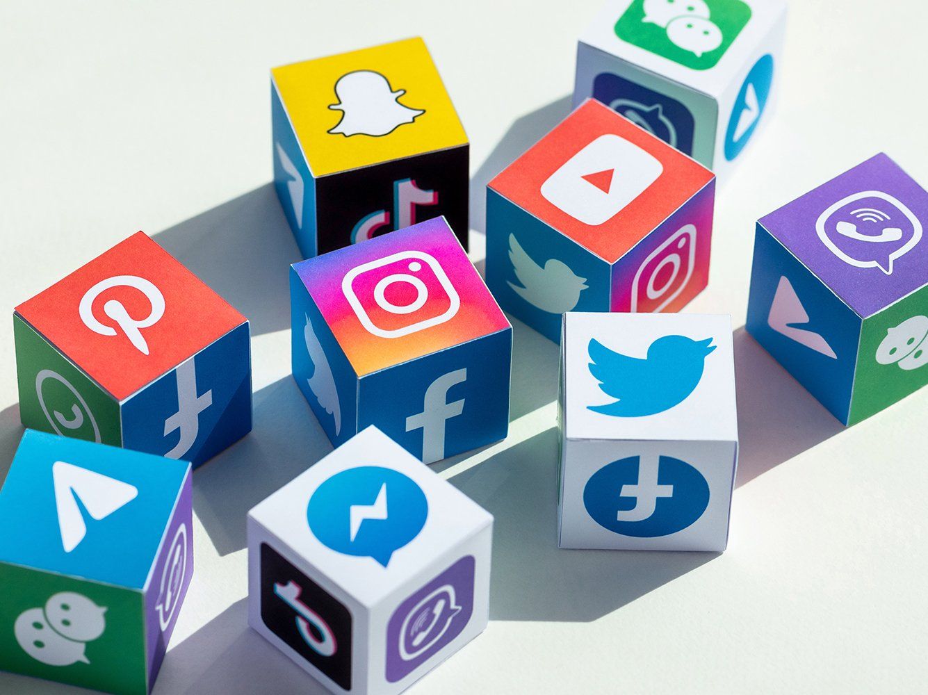 Photo of social media logos for digital marketing