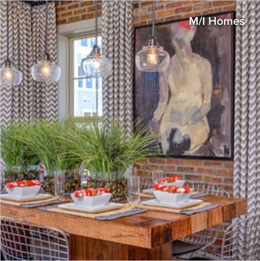 Chunky wood dining table