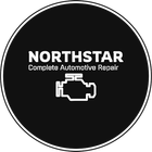 NorthStar Automotive Repair logo on a black circle with a white engine icon and text