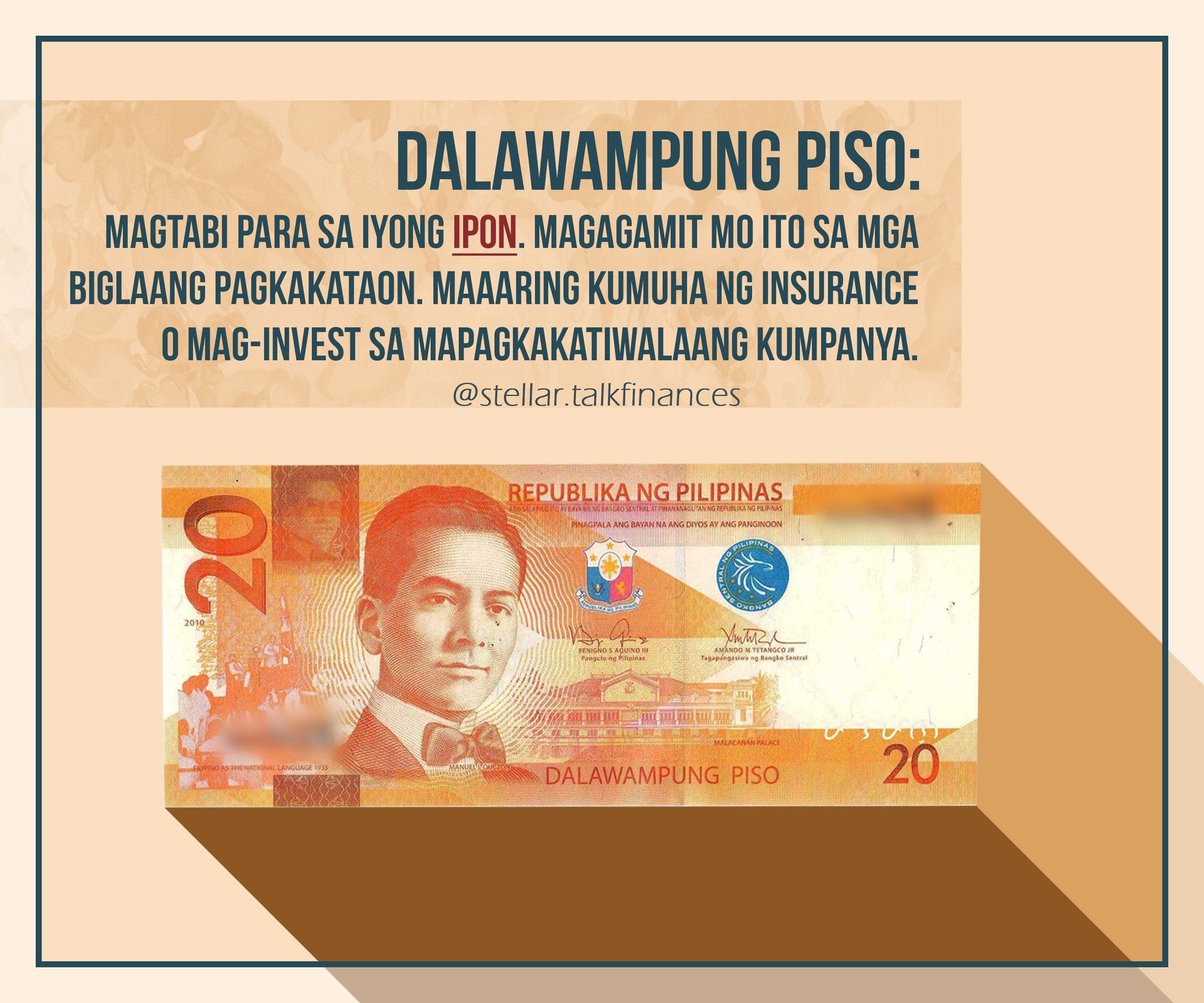 20 Pesos para sa ipon. - Let's Talk Finances