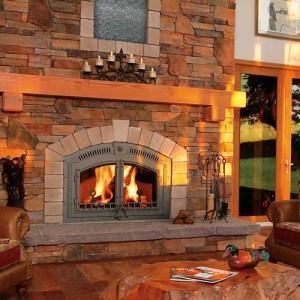 indoor fireplace installation