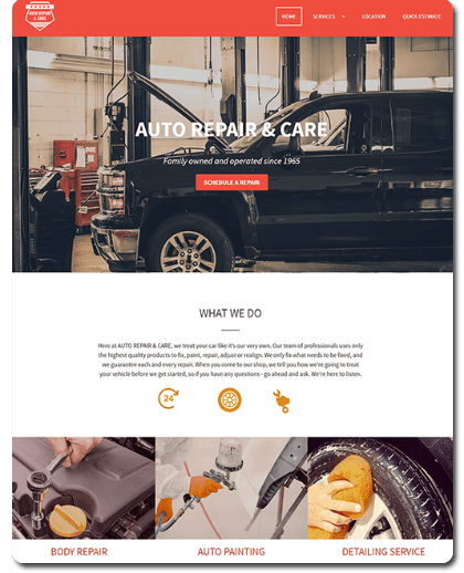 Auto Repair Website