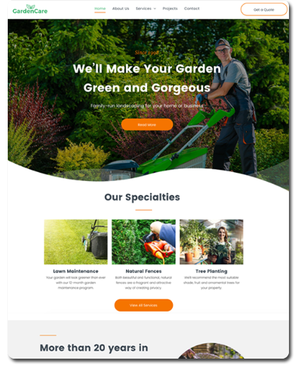 Lawn Mowing Website