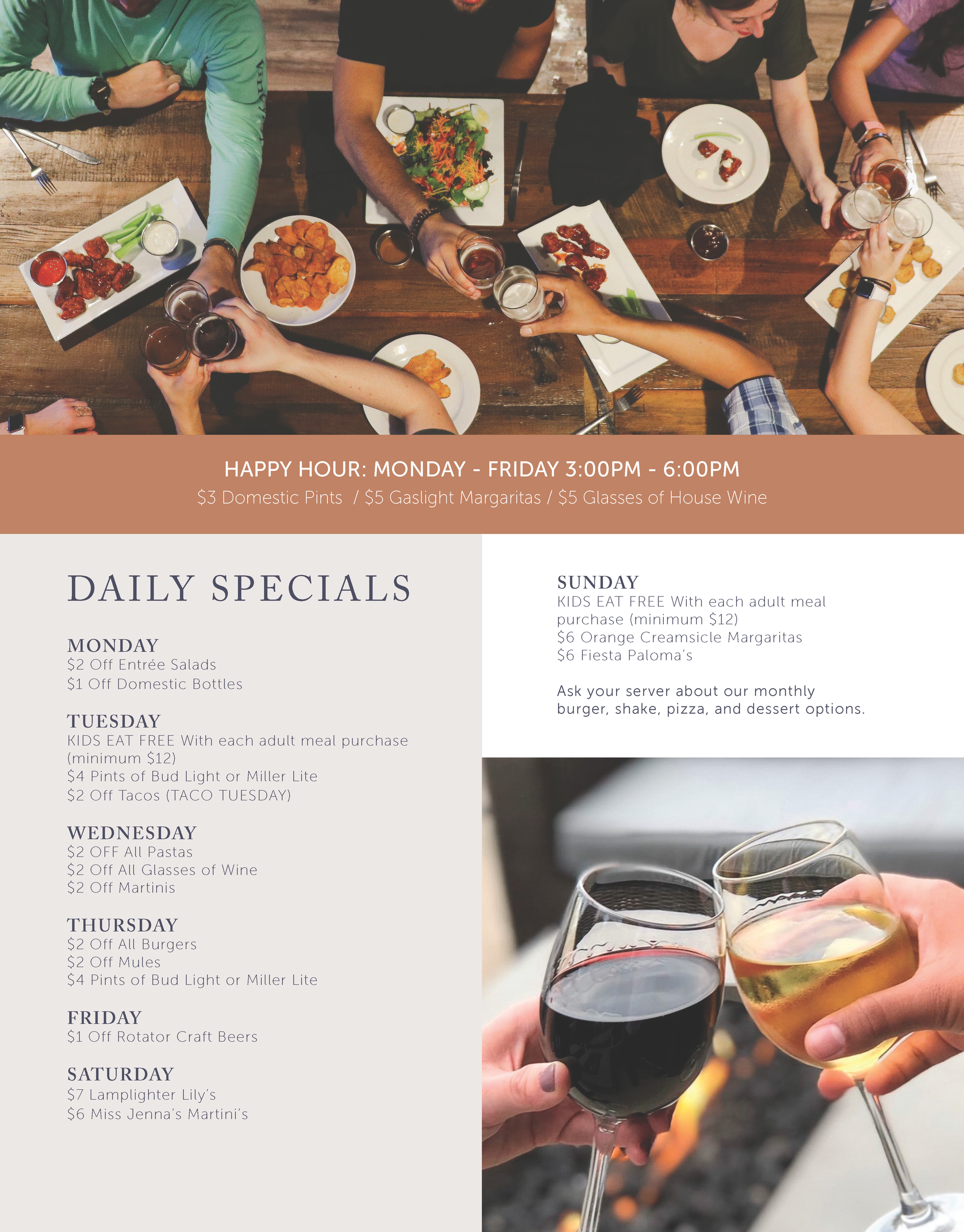 daily  specials