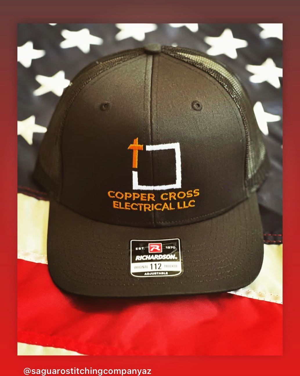 A hat that says copper cross electrical llc on it