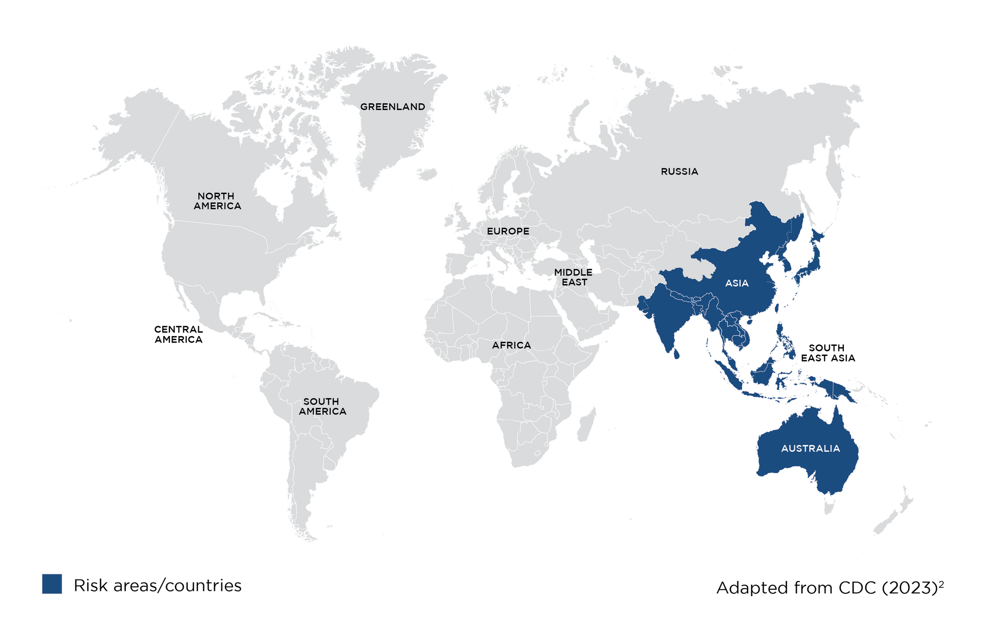 Encéphalite japonaise dans le monde