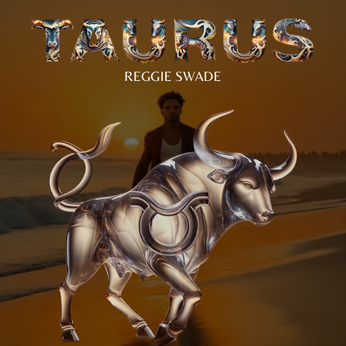 a man is standing next to a bull on the cover of taurus by reggie swade .