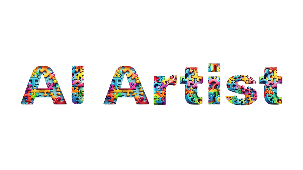 the word artist is written in colorful letters on a white background