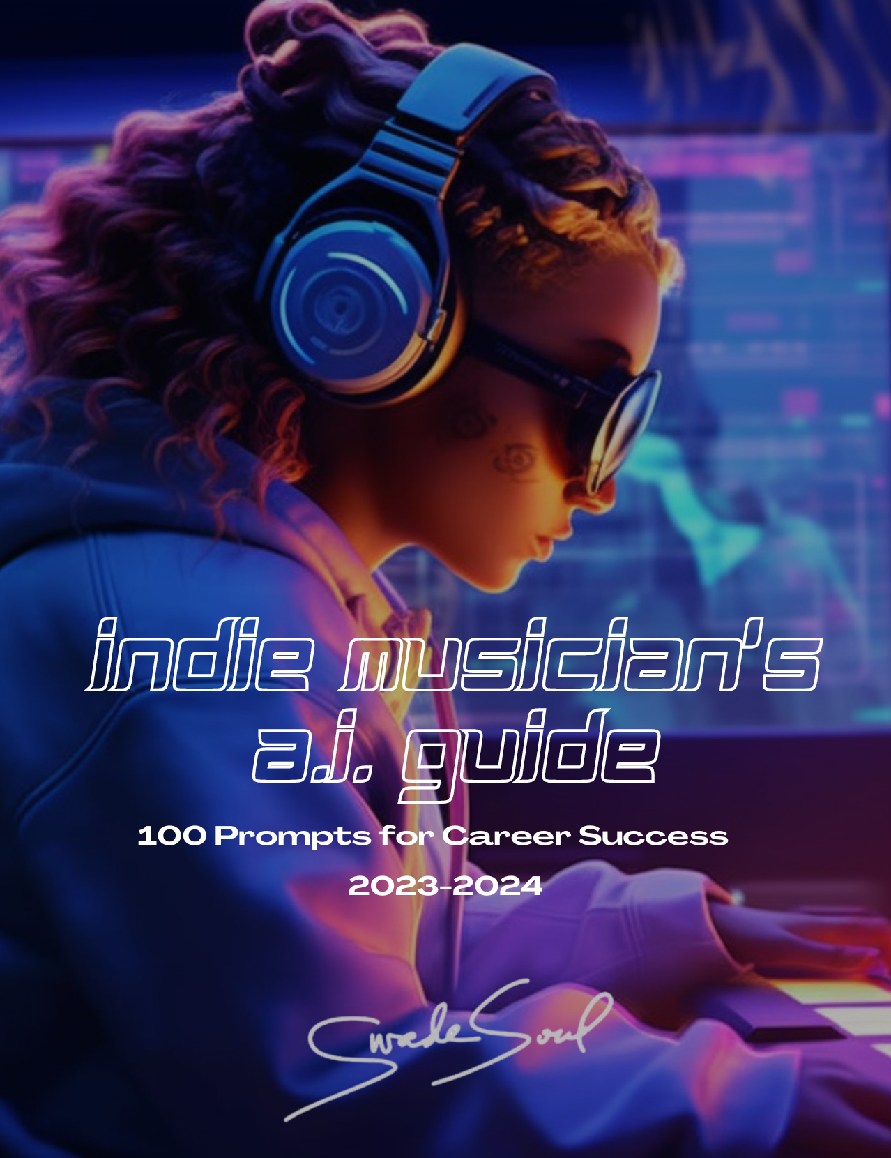 a girl wearing headphones is on the cover of an indie musician 's guide