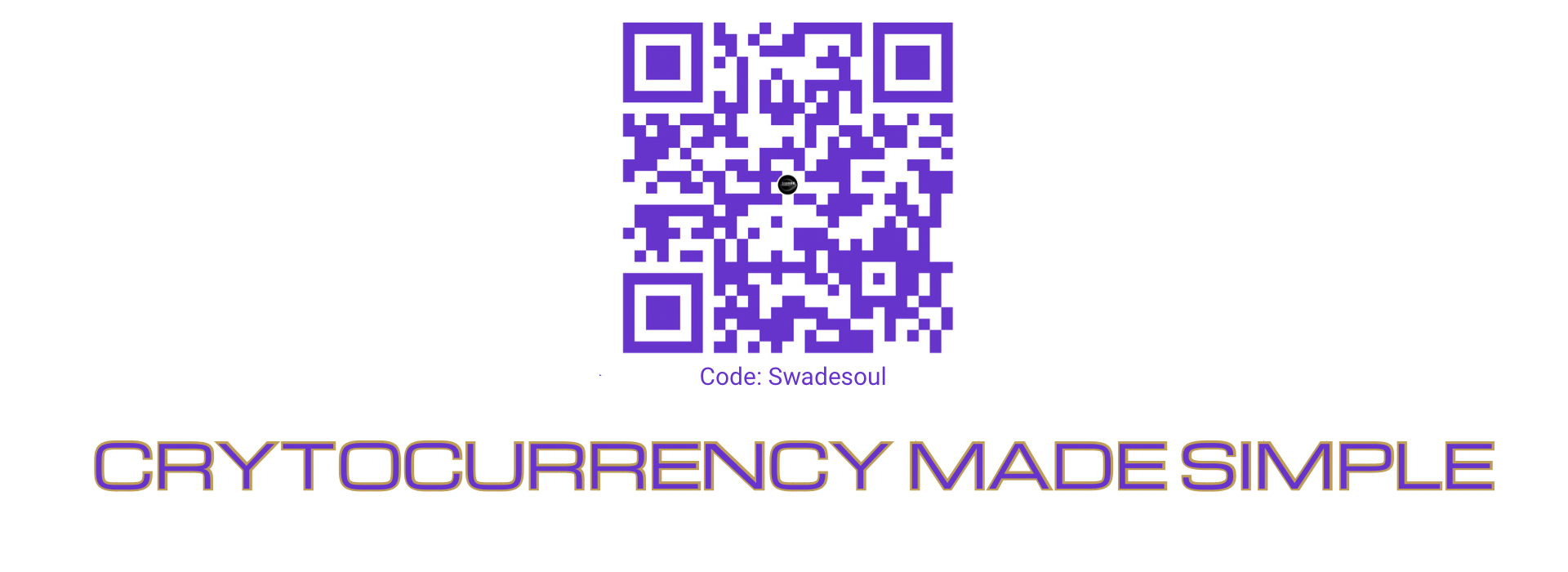 a qr code on a white background that says cryptocurrency made simple
