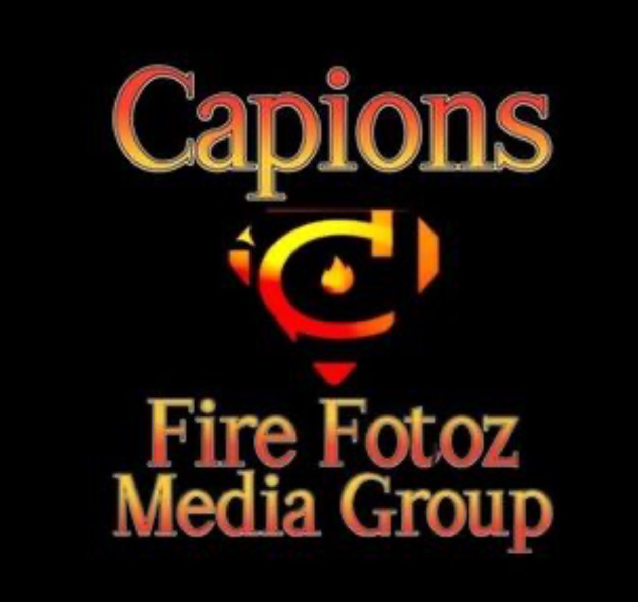 a logo for captions fire fotoz media group