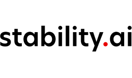 a black and white logo for stability.ai on a white background .