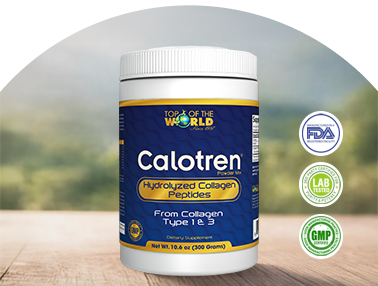 Calotren weight loss supplement bottle with 
