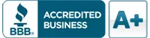 BBB Accredited Business with an A+ rating.