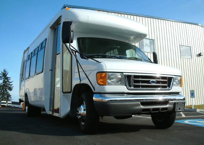 shuttle bus windshield