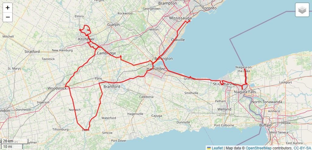 Reiseroute Reiseroute