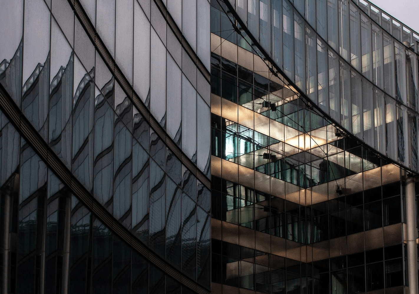 A close up of a building with a lot of windows.
