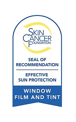 A seal of recommendation for window film and tint from the skin cancer foundation