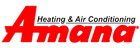 A logo for a company called amana heating and air conditioning