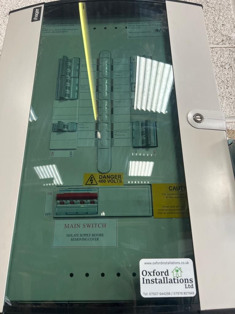 3 Phase Distribution Board Installed By Oxford Installations Ltd