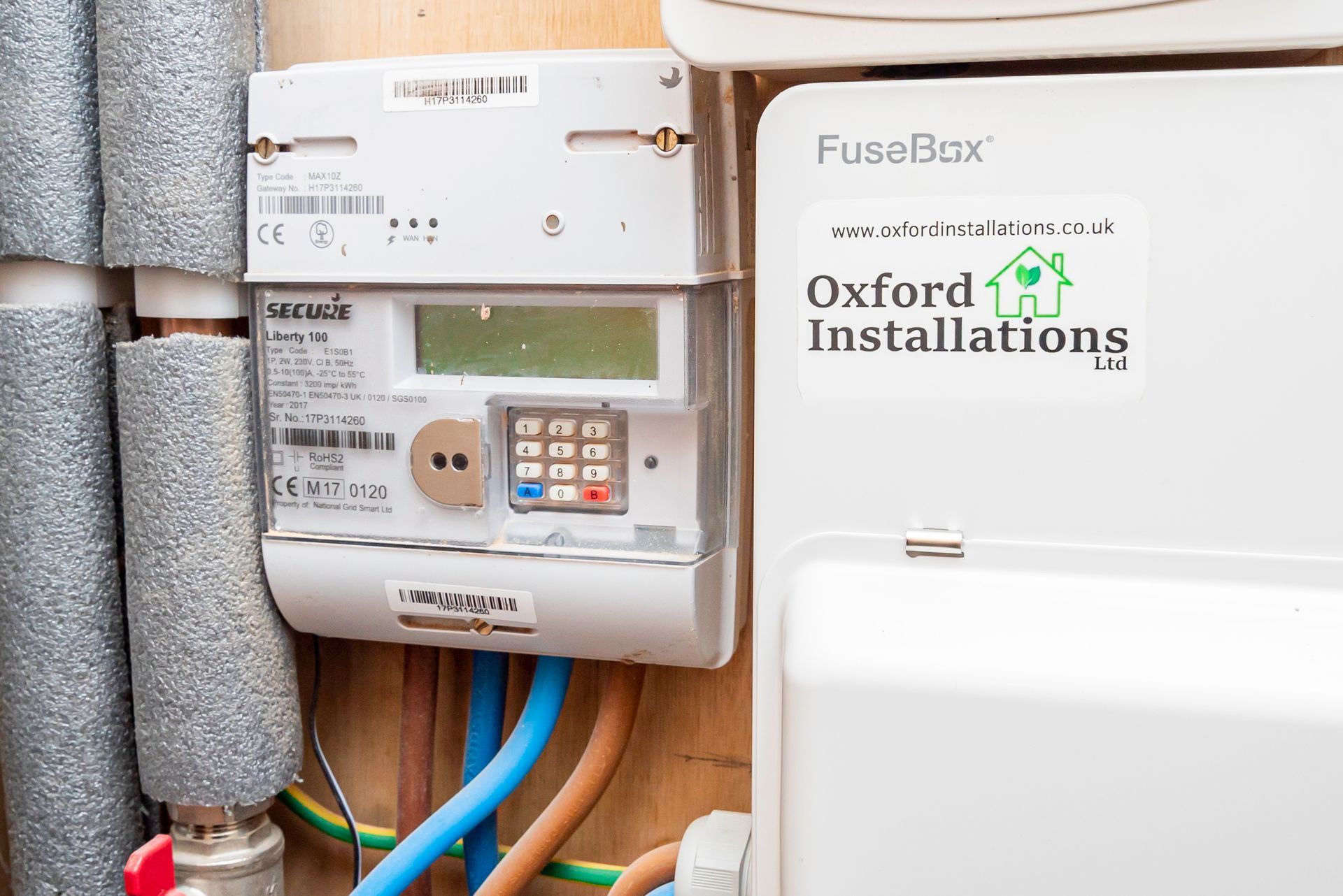 A fuse box installed by our local Oxfordshire electricians.