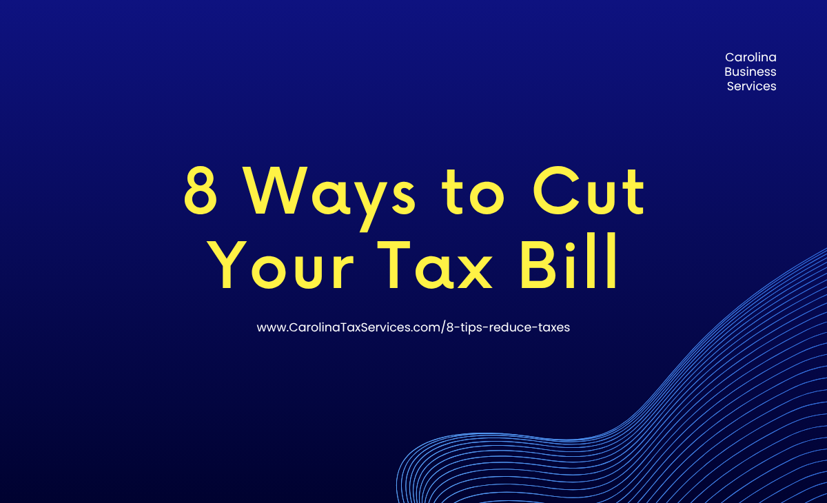 8 tips to reduce your tax bill