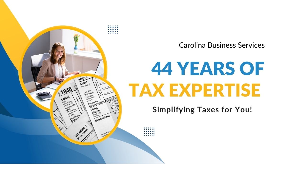 44 years of tax expertise means simpilfied tax prep for you!