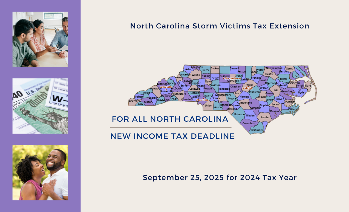 IRS extends Federal Tax Deadline for North Carolina Storm Victims