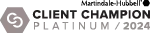 A logo for a client champion platinum / 2024.