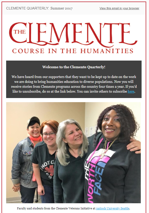 Summer 2017 Clemente Quarterly