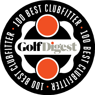 A golf digest logo that says 100 best clubfitter